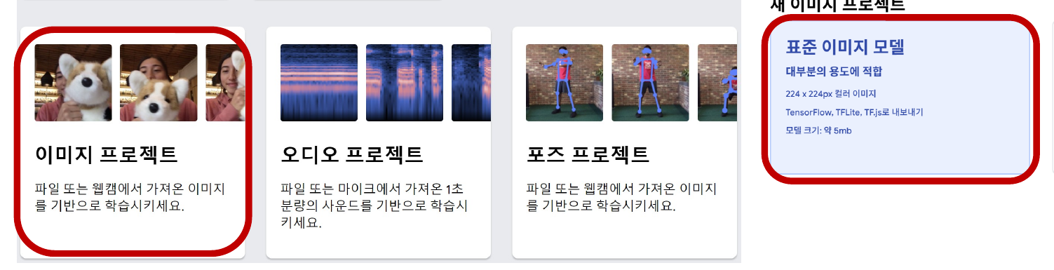 티처블 머신: 이미지 프로젝트 다이어그램 1
